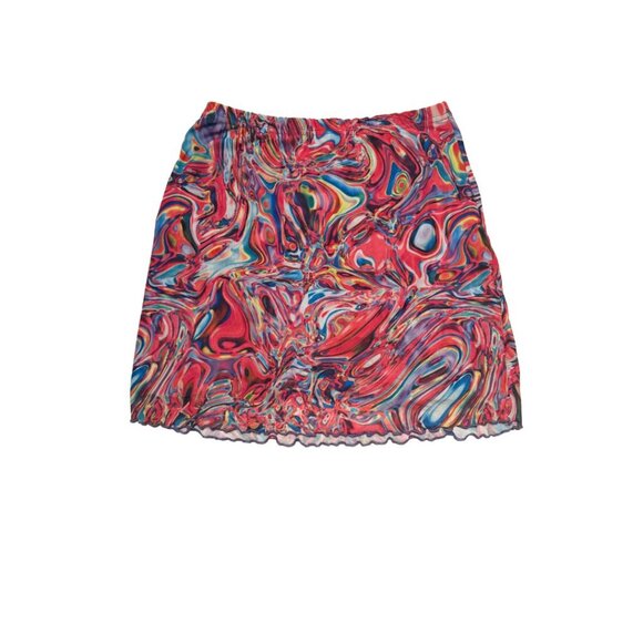 Dresses & Skirts - Multi-Colored Psychedelic Mini Skirt